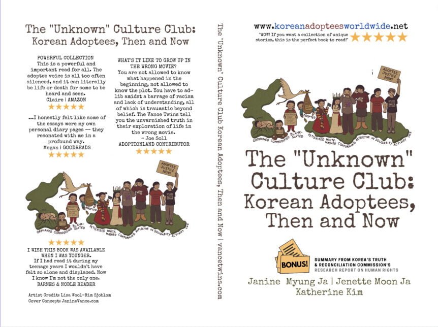 The "Unknown" Culture Club, Korean Adoptees, Then and Now new cover photo 2023 compiled by the Vance Twins